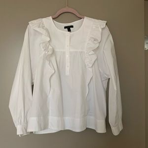 Jcrew ruffle shirt